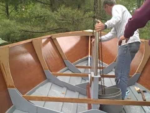 installation of sailboat centerboard - YouTube