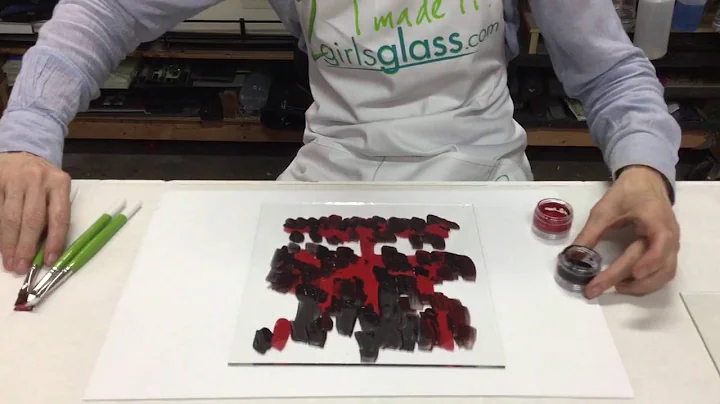 Images in fused glass 5 - painting enamel on etche...
