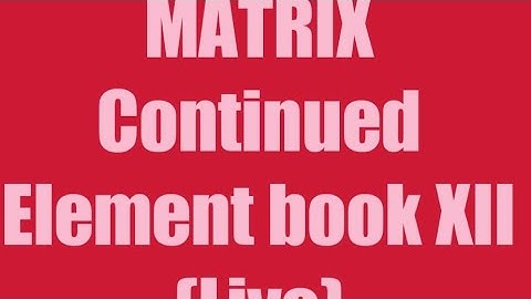MATRIX CONTINUED XII MATH Ex5.2