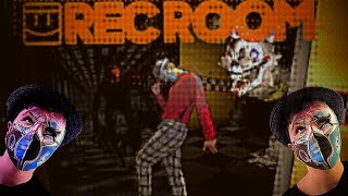 Playing a horror Mickey mouse game and mangel game in rec room 