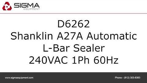 Shanklin A27A Automatic L-Bar Sealer SIGMA Equipment