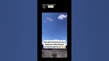 While capturing a flying tent on camera, the man unexpectedly becomes its next target!!