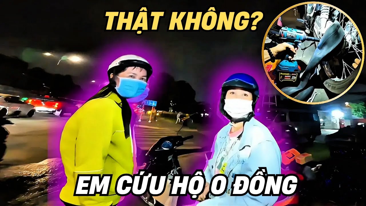 Lần đầu 2 chị được giúp như vậy vừa lo vừa sợ bể bánh giữa đêm còn bị lạc đường