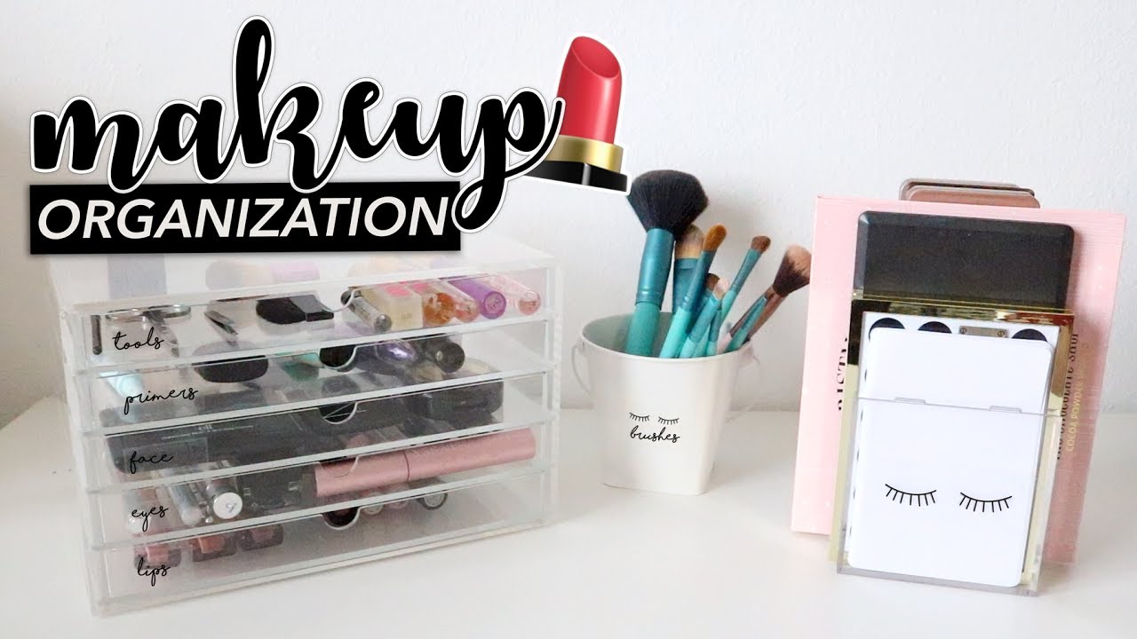 How I Organize Makeup + Free Printable Makeup Labels - YouTube how-i-organize-makeup-free-printable-makeup-labels-youtube