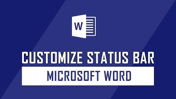 How to Customize Microsoft Word Status Bar | Word Tips