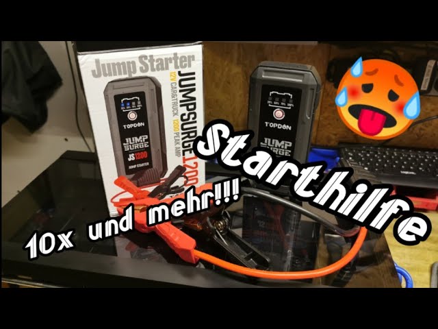 Hilldow Starthilfe Powerbank 2500A 12V (Bis zu 8,0L Benzin oder 5,0L  Diesel) Unboxing und Anleitung 