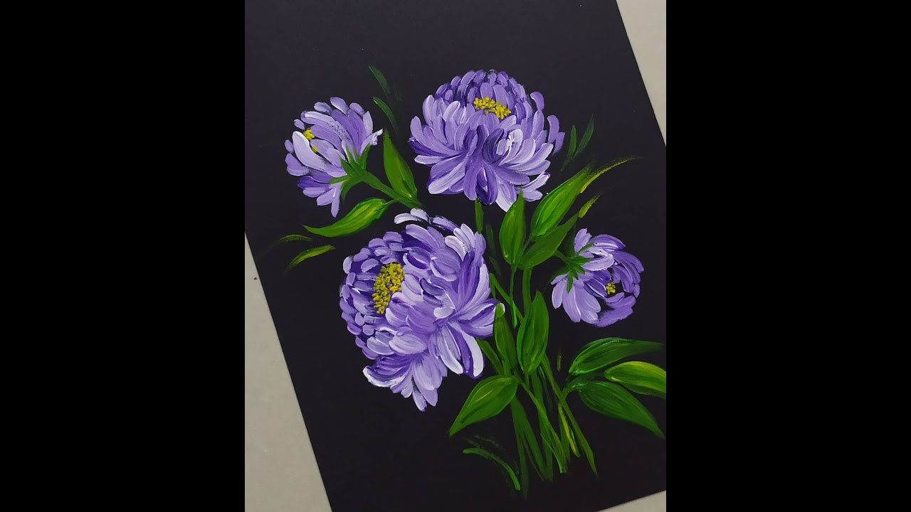 How To Paint Peony Flowers Technique 2 Simple Acrylic Painting