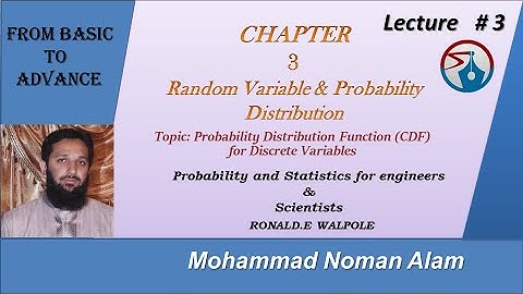 LEC 3: Understanding CDFs for Discrete random Variables