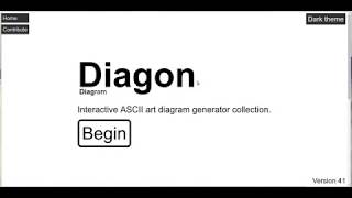 Diagon presentation: ASCII art diagram tools collection screenshot 1