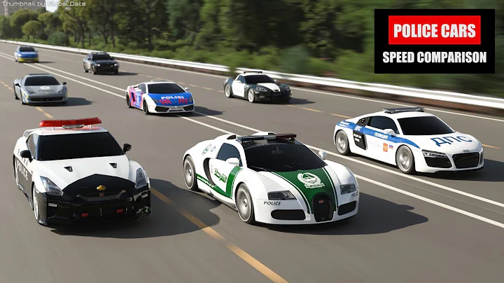 Fastest Police Cars Speed Comparison 3D | 3D Animation