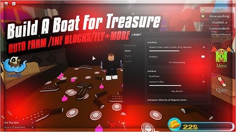 Build A Boat For Treasure Script Inf Blocks/Fly/Autofarm+MORE