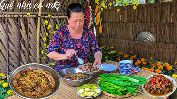 Mắm Cá Lóc Chưng Thịt Ba Rọi | Hái Rau Dại Vườn Quê Ăn Hết Nồi Cơm ( snakehead fish ) Quê Nhà Có Mẹ