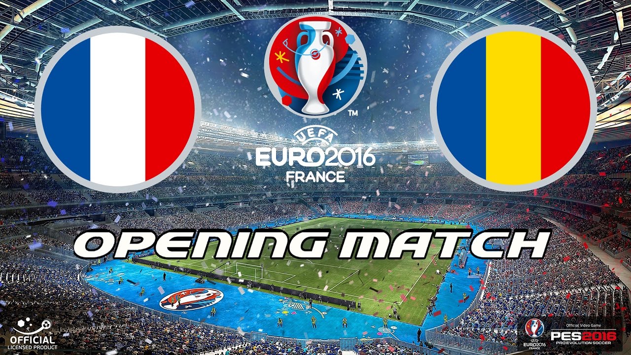 Pes 16 Euro 16 Group A France V Romania Youtube