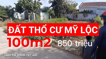 🔴 Bán đất thổ cư Mỹ Lộc Cần Giuộc 100m2 đường Lộc Trung, đường xe hơi Giá Rẻ