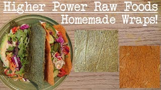 RAW VEGAN Spinach & Carrot Wrap Recipes | Higher Power Raw Foods
