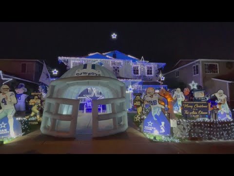 Aloha Cowboys! Hawaiian family goes all out again with Christmas decorations for 'America's Team'