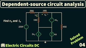 Solving circuits with dependent current sources -Supermesh Analysis- Problem 4