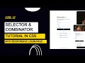 12: Learn complete CSS Selector & Combinator with responsive login page design | Complete CSS