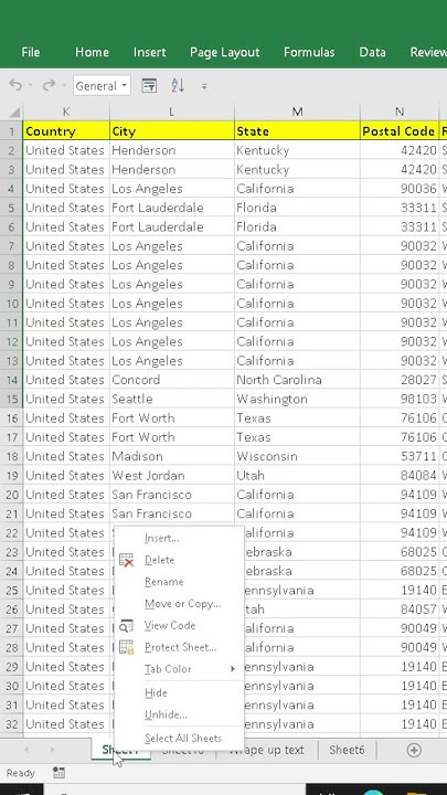 How to hide and unhide status bar tabs in Excel Sheet #exceltech # ...