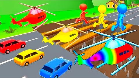 SHAPE SHIFTING RACE 3D! Cars, Helicopters & Runners - Satisfying Transform Game 