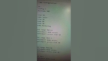 Vlan configuration for SW2 #networkdiscovery