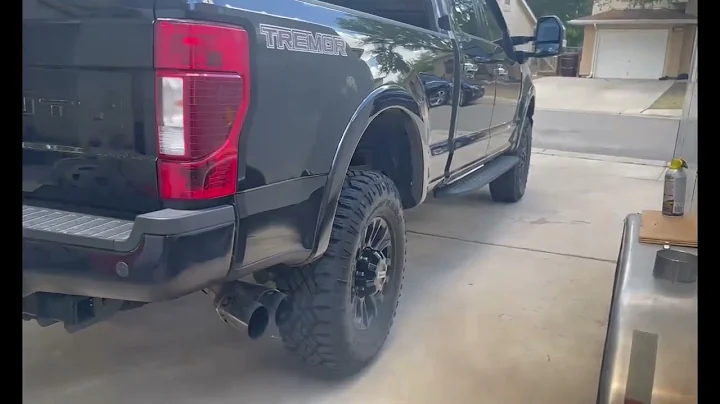 6.7 powerstroke Dpf delete with stock axel back vs mbrp axel back sound.