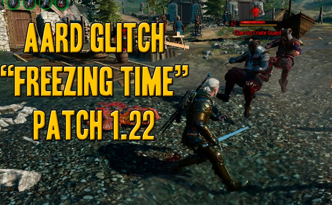 The witcher 3 blood and wine Aard glitch (freezing time
