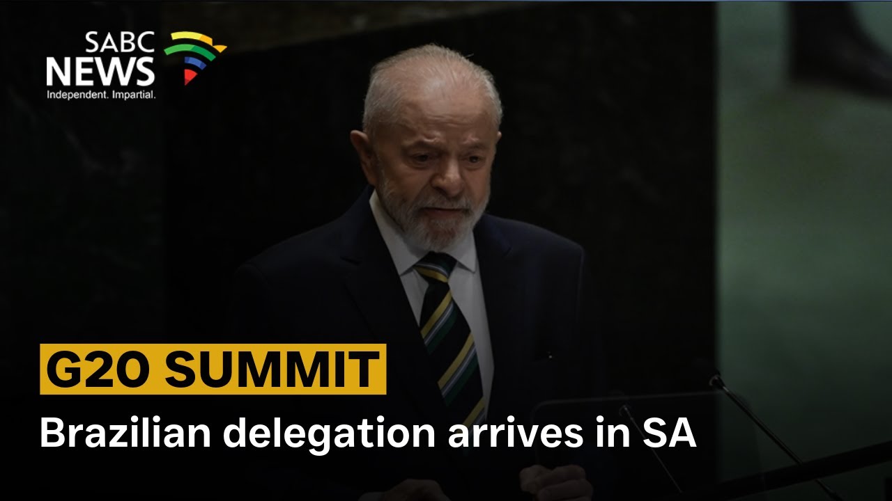 G20 Summit | Brazilian delegation arrives in SA - YouTube
