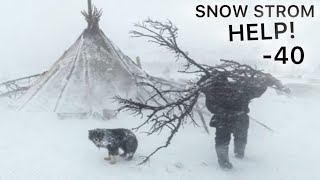 Extreme Winter Camping Surviving -37° Solo WINTER CAMPING in Canvas HOT TENT ASMR