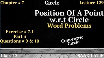Class 12 Maths | Lecture 129 | Chapter 7 | Check Whether the point lies Inside, Outside or On Circle
