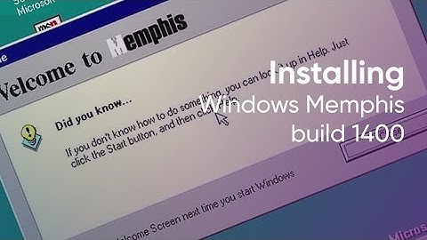 Installing Windows Memphis/Windows 98 build 1400
