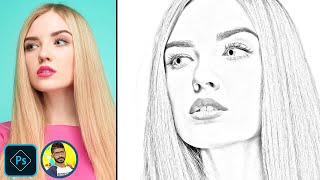 تحويل الصوره الي لوحه مرسومه بالقلم الرصاص بالفوتوشوب | photo to pencil sketch photoshop tutorial