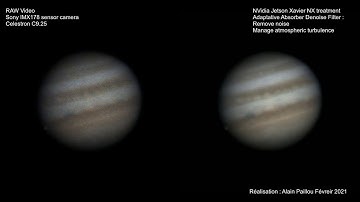 NVidia Jetson Xavier NX and Jupiter capture : noise and atmospheric turbulence management