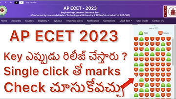 AP ECET 2023 PRELIMINARY KEY RELEASE TIME | SIMPLE WAY TO CHECK YOUR MARKS
