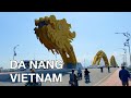 【🇻🇳 4K】Vietnam Da Nang City Tour - Dragon Bridge &amp; Han River View at Sunset