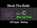 Mack The Knife - Backing Track with Intro + Lyrics in C (Male) - Jazz Sing-Along