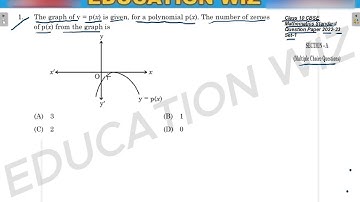 the graph of y = p(x) is give, for a polynomial p(x). the number of zeroes of p(x) from the graph is