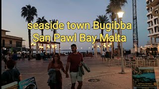 Evening walk October 2022  Santana Hotel to Bugibba Jetty San Pawl Bay Malta