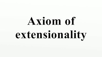 Axiom of extensionality
