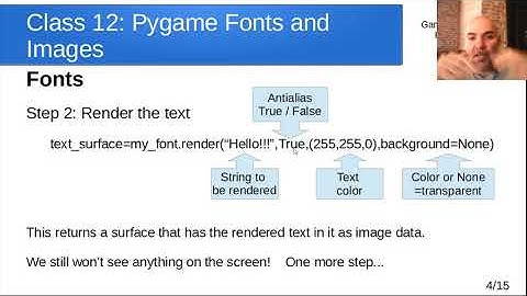 ETGG1801 - Class 12 - Pygame Fonts and Images