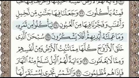 سورة يس الصفحة 442 من الاية 28 الى 40 عبدالباسط عبدالصمد مجود