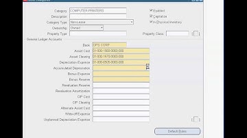 08-R12 Asset Management - Setup - Categories