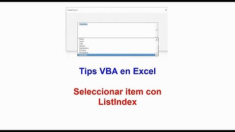 Seleccionar Ítem con ListIndex (ComboBox)