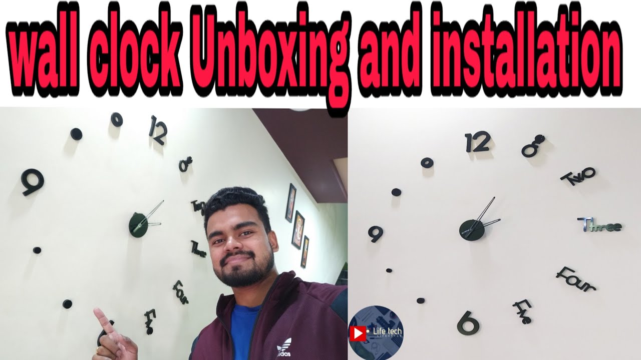 3D wall clock unboxing and full installation setup video - YouTube