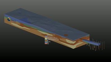 Tunnel modeled in complex karst geology