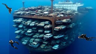 Proses Penyelamatan Bangkai Kapal Yang Membawa 3000 Mobil Mewah