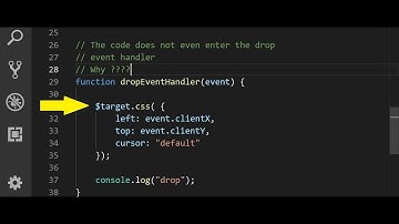 JavaScript: Solution: drop event not firing