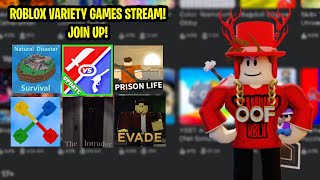 🔴ROBLOX VARIETY GAMES STREAM! JOIN UP!