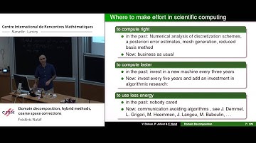 Frédéric Nataf: Domain decomposition, hybrid methods, coarse space corrections
