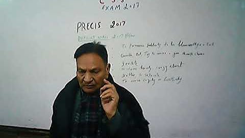 CSS Precis Writing, English Compulsory, Past Paper Solved, FPSC English 2017, Lecture by AminBaig